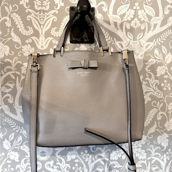kate spade Handbags - LOW START Kate Spade Gwyn Pershing Street Satchel Grey Pebble Leather $359